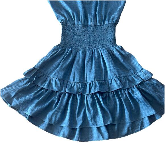 Heartloom Womens Turquoise Blue Mini Dress Cap Sleeve Size Small - Picture 5 of 9